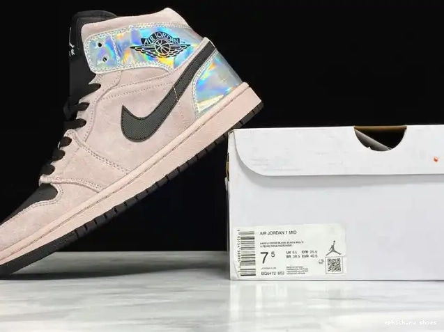 Cheap 1 Air Mid BQ6472-602 Dirty Jordan Powder (W) Iridescent 0620